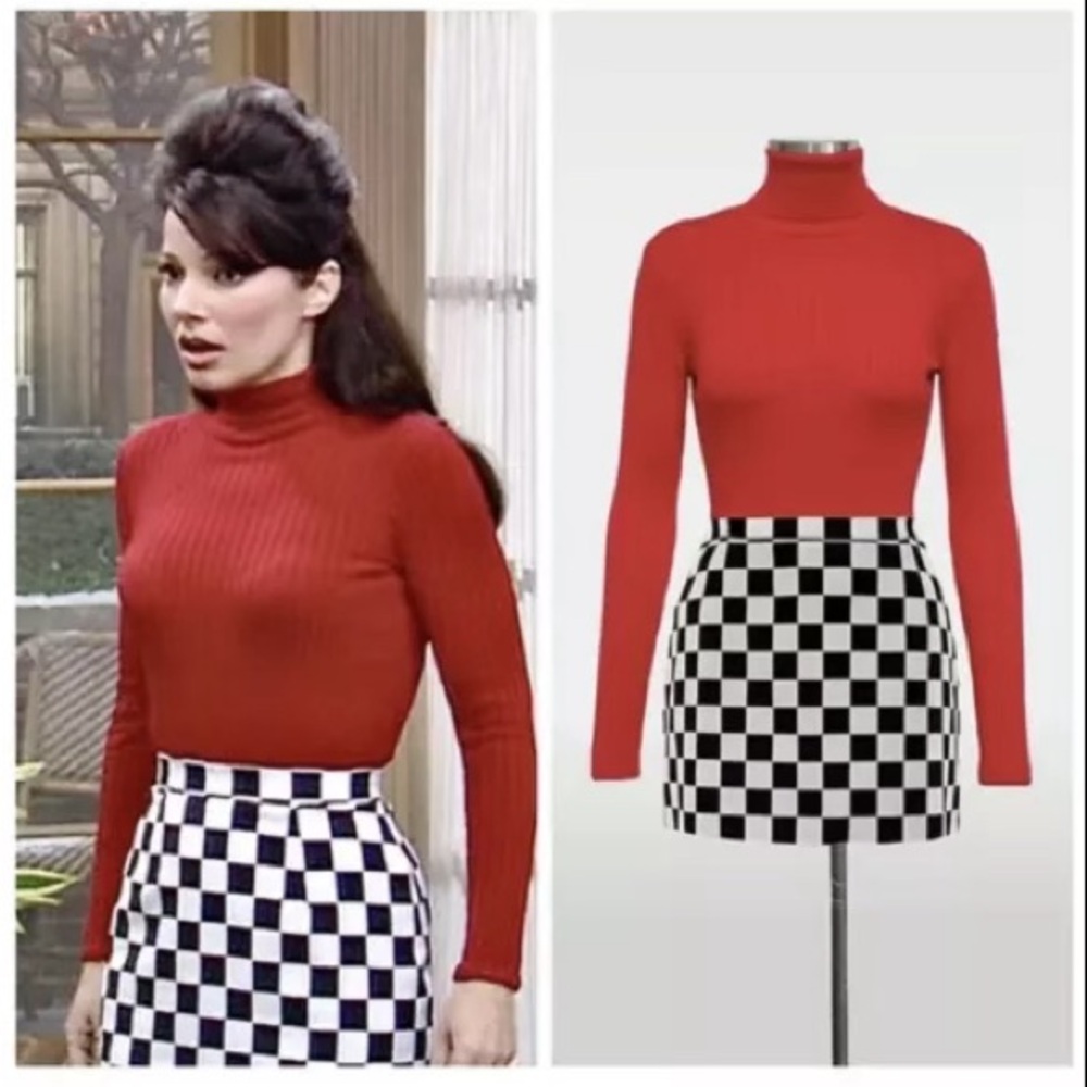 Moschino Vintage Checkered Skirt - as seen on Fran Fine on The Nanny